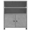 Support d'imprimante avec roulettes gris béton 60x48x74 cm 531757531757
