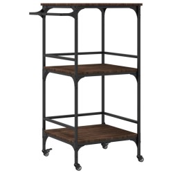 Chariot de cuisine chêne marron 60,5x50x105cm bois d'ingénierie 531768531768