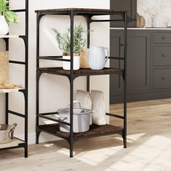 Chariot de cuisine chêne marron 60,5x50x105cm bois d'ingénierie 531768531768