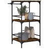 Chariot de cuisine chêne fumé 60,5x50x105 cm bois d'ingénierie 531769531769