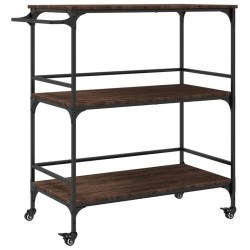 Chariot cuisine chêne marron 100,5x50x105 cm bois d'ingénierie 531770531770