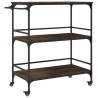 Chariot cuisine chêne marron 100,5x50x105 cm bois d'ingénierie 531770531770
