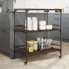 Chariot cuisine chêne marron 100,5x50x105 cm bois d'ingénierie 531770531770