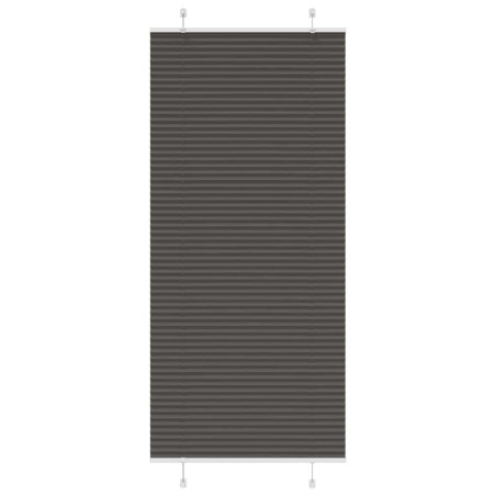 Store plissé noir 85x200 cm largeur du tissu 84,4 cm polyester 531775531775