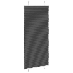 Store plissé noir 85x200 cm largeur du tissu 84,4 cm polyester 531775531775