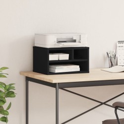 Support d'imprimante noir 40x32x22,5 cm bois d'ingénierie 531778531778