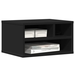 Support d'imprimante noir 40x32x22,5 cm bois d'ingénierie 531778531778