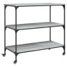 Chariot de cuisine sonoma gris 102x50x95 cm bois d'ingénierie 531826531826