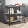 Chariot de cuisine sonoma gris 102x50x95 cm bois d'ingénierie 531826531826