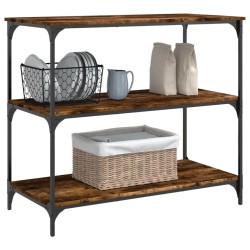 Chariot de cuisine chêne fumé 102x50x95 cm bois d'ingénierie 531827531827