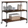 Chariot de cuisine chêne fumé 102x50x95 cm bois d'ingénierie 531827531827