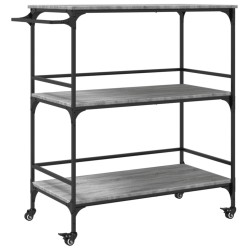 Chariot de cuisine sonoma gris 100,5x50x105cm bois d'ingénierie 531831531831