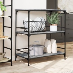 Chariot de cuisine sonoma gris 100,5x50x105cm bois d'ingénierie 531831531831