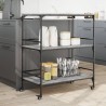 Chariot de cuisine sonoma gris 100,5x50x105cm bois d'ingénierie 531831531831