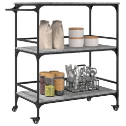 Chariot de cuisine sonoma gris 100,5x50x105cm bois d'ingénierie 531831531831