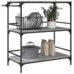 Chariot de cuisine sonoma gris 100,5x50x105cm bois d'ingénierie 531831531831