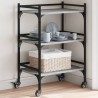 Chariot de cuisine sonoma gris 50x35x75,5 cm bois d'ingénierie 531839531839