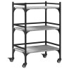 Chariot de cuisine sonoma gris 50x35x75,5 cm bois d'ingénierie 531839531839