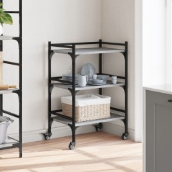 Chariot de cuisine sonoma gris 50x35x75,5 cm bois d'ingénierie 531839531839