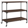 Chariot de cuisine chêne marron 102x50x95 cm bois d'ingénierie 531843531843