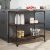 Chariot de cuisine chêne marron 102x50x95 cm bois d'ingénierie 531843531843