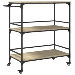 Chariot cuisine chêne sonoma 100,5x50x105 cm bois d'ingénierie 531844531844