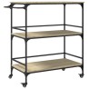 Chariot cuisine chêne sonoma 100,5x50x105 cm bois d'ingénierie 531844531844