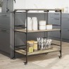 Chariot cuisine chêne sonoma 100,5x50x105 cm bois d'ingénierie 531844531844
