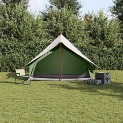 Tente familiale avec toit Vert et blanc 256 x 256 x 185 cm 531850531850