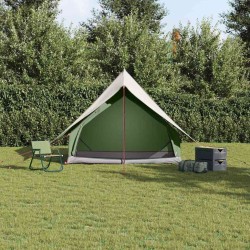 Tente familiale avec toit Vert et blanc 220 x 220 x 184 cm 531852531852