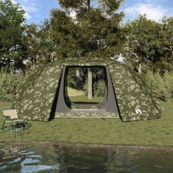 Tente de pêche avec toit Camouflage 514 x 465 x 187 cm 531886531886