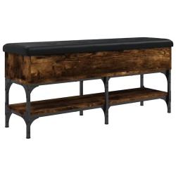 Banc à chaussures chêne fumé 102x32x45 cm bois d'ingénierie 531888531888