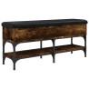 Banc à chaussures chêne fumé 102x32x45 cm bois d'ingénierie 531888531888