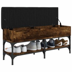 Banc à chaussures chêne fumé 102x32x45 cm bois d'ingénierie 531888531888