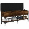 Banc à chaussures chêne fumé 102x32x45 cm bois d'ingénierie 531888531888