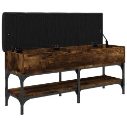 Banc à chaussures chêne fumé 102x32x45 cm bois d'ingénierie 531888531888