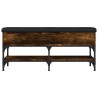 Banc à chaussures chêne fumé 102x32x45 cm bois d'ingénierie 531888531888