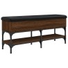 Banc à chaussures chêne marron 102x32x45 cm bois d'ingénierie 531889531889