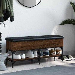 Banc à chaussures chêne marron 102x32x45 cm bois d'ingénierie 531889531889