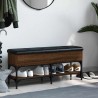 Banc à chaussures chêne marron 102x32x45 cm bois d'ingénierie 531889531889