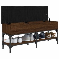 Banc à chaussures chêne marron 102x32x45 cm bois d'ingénierie 531889531889