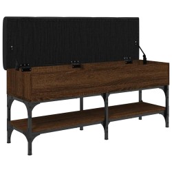 Banc à chaussures chêne marron 102x32x45 cm bois d'ingénierie 531889531889