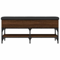 Banc à chaussures chêne marron 102x32x45 cm bois d'ingénierie 531889531889