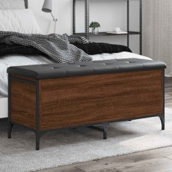Banc de rangement chêne marron 102x42x45 cm bois d'ingénierie 531892531892