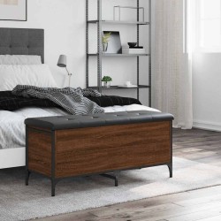 Banc de rangement chêne marron 102x42x45 cm bois d'ingénierie 531892531892