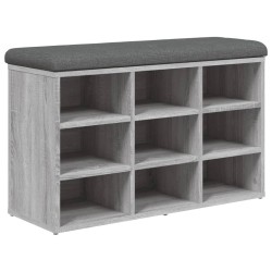 Banc à chaussures sonoma gris 82x32x50 cm bois d'ingénierie 531901531901
