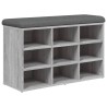 Banc à chaussures sonoma gris 82x32x50 cm bois d'ingénierie 531901531901