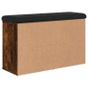 Banc à chaussures chêne fumé 82x32x50 cm bois d'ingénierie 531902531902