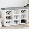 Banc à chaussures Blanc 82x32x50 cm Bois d'ingénierie 531906531906
