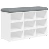 Banc à chaussures Blanc 82x32x50 cm Bois d'ingénierie 531906531906